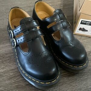 Dr. Martens Black Leather Mary Jane Shoes